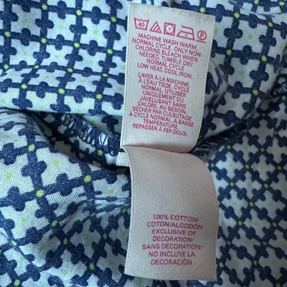 Victoria Secret Nightshirt Cotton Collared  Sz Large Button-Up Blue-White - Picture 5 of 10